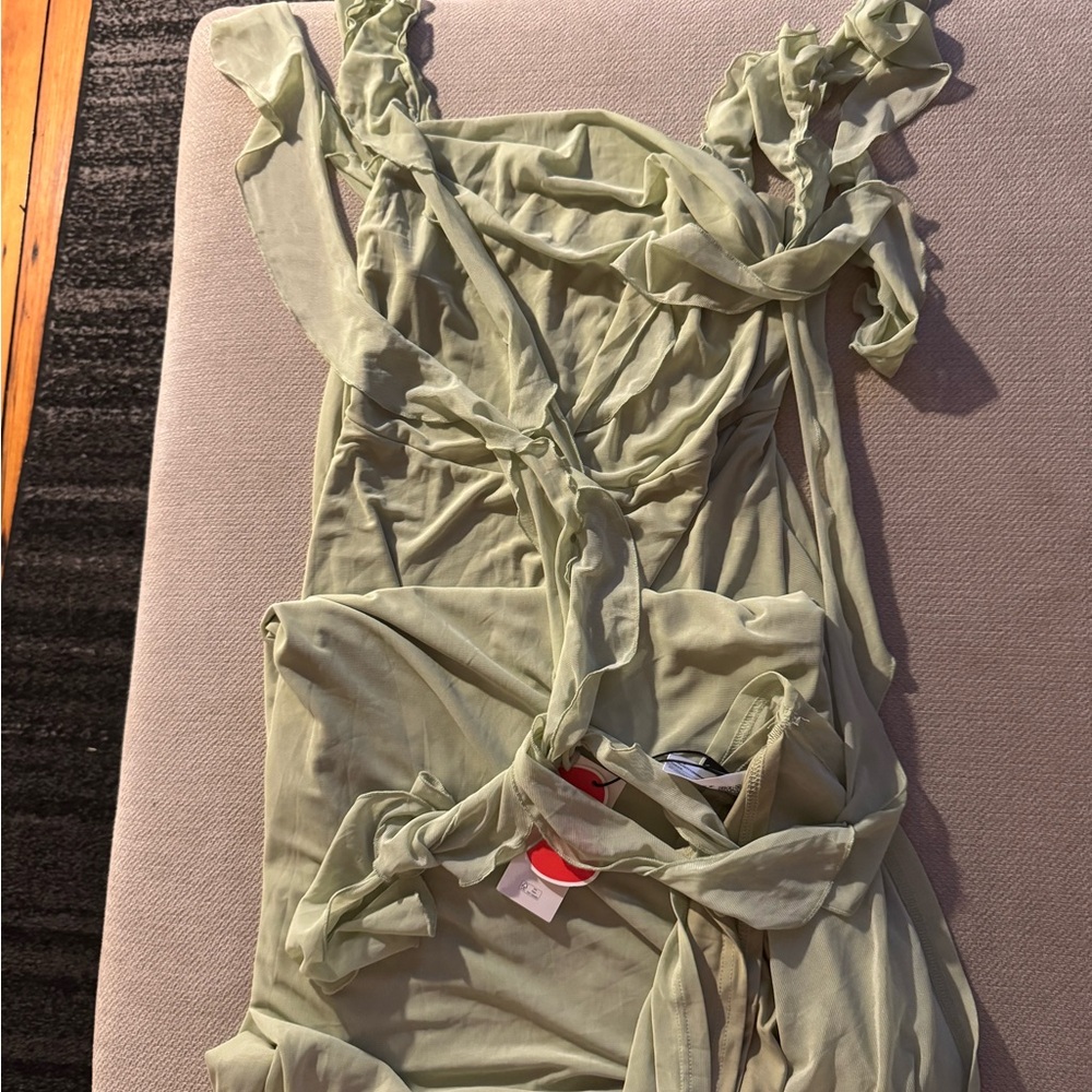 Green Ruffled Dress